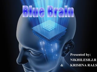 Blue Brain Presented by: NIKHILESH.J.R & KRISHNA RAJ.S 