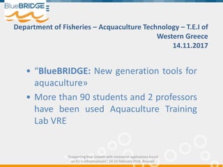 "Supporting Blue Growth with innovative applications based
on EU e-infrastructures”, 14-15 February 2018, Brussels
Departm...