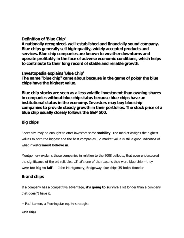 Blue chips PDF