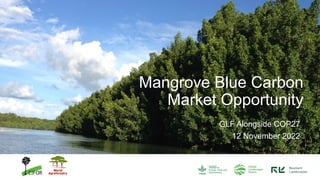 Mangrove Blue Carbon
Market Opportunity
GLF Alongside COP27
12 November 2022
 