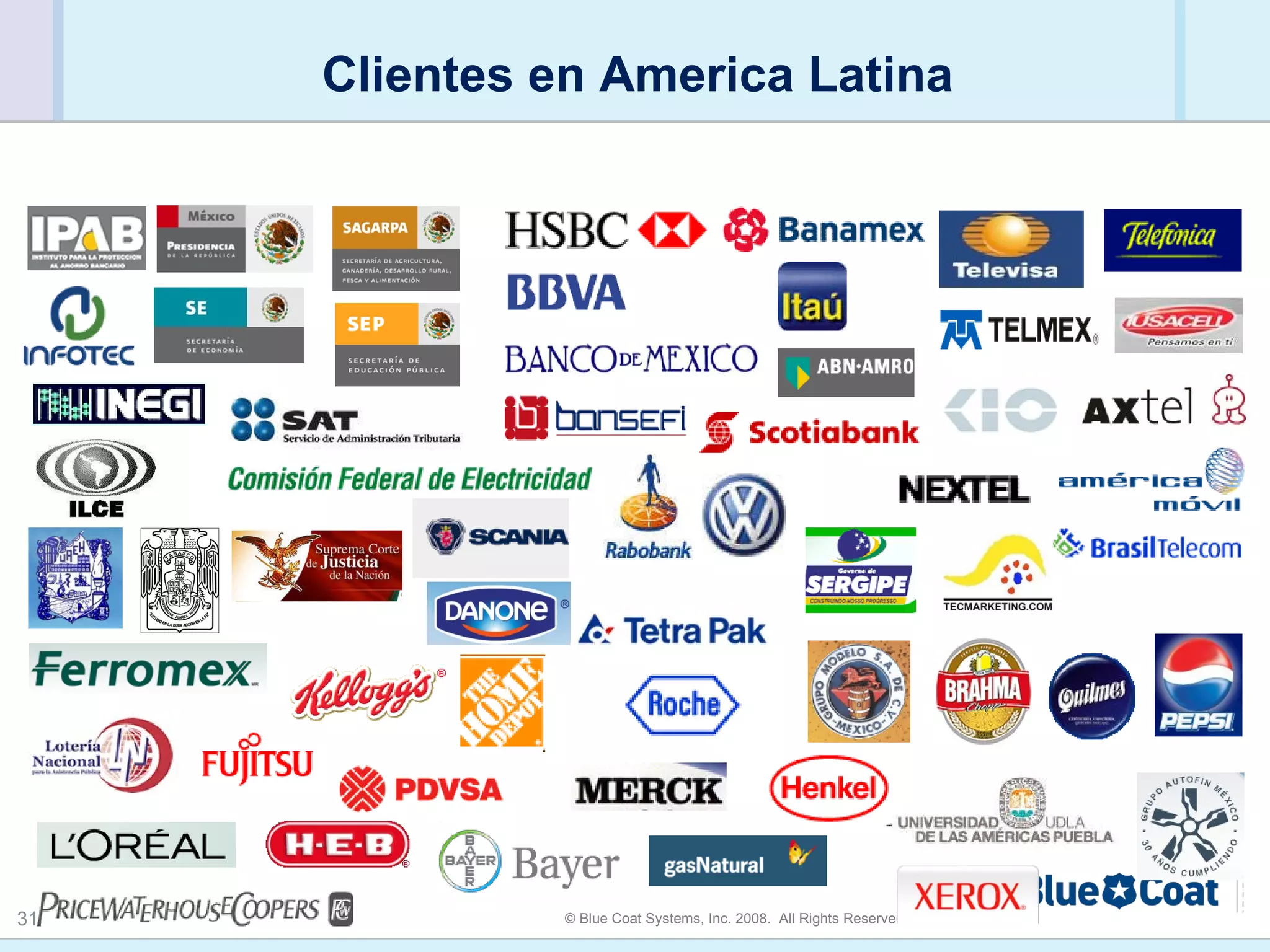 Clientes en America Latina 