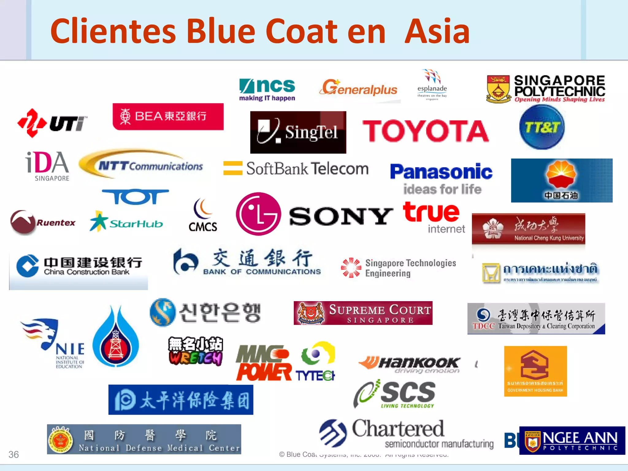 Clientes Blue Coat en  Asia 