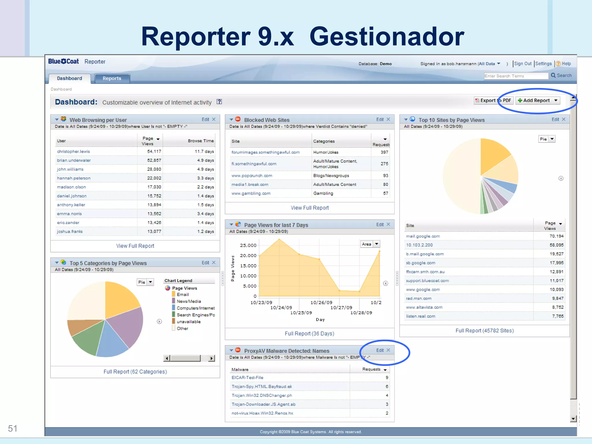 Reporter 9.x  Gestionador 