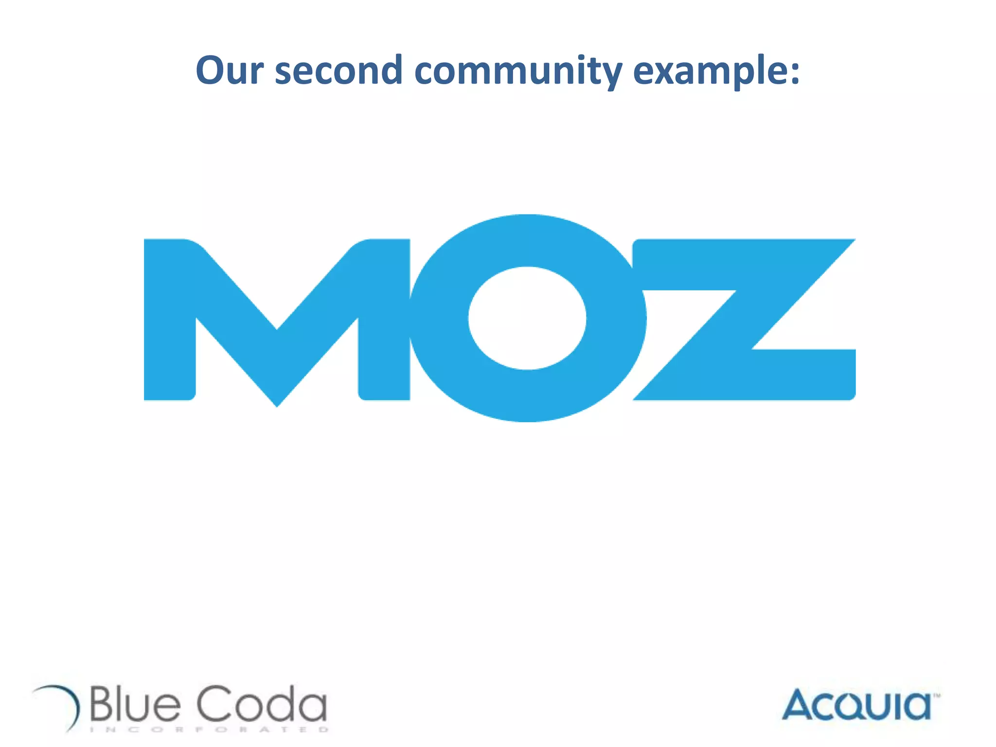 Our second community example:
 