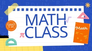 Blue Colorful Illustrative Mat it can be used in a math class | PPTX