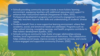 Report on School as a Hub for Community Servces | PDF