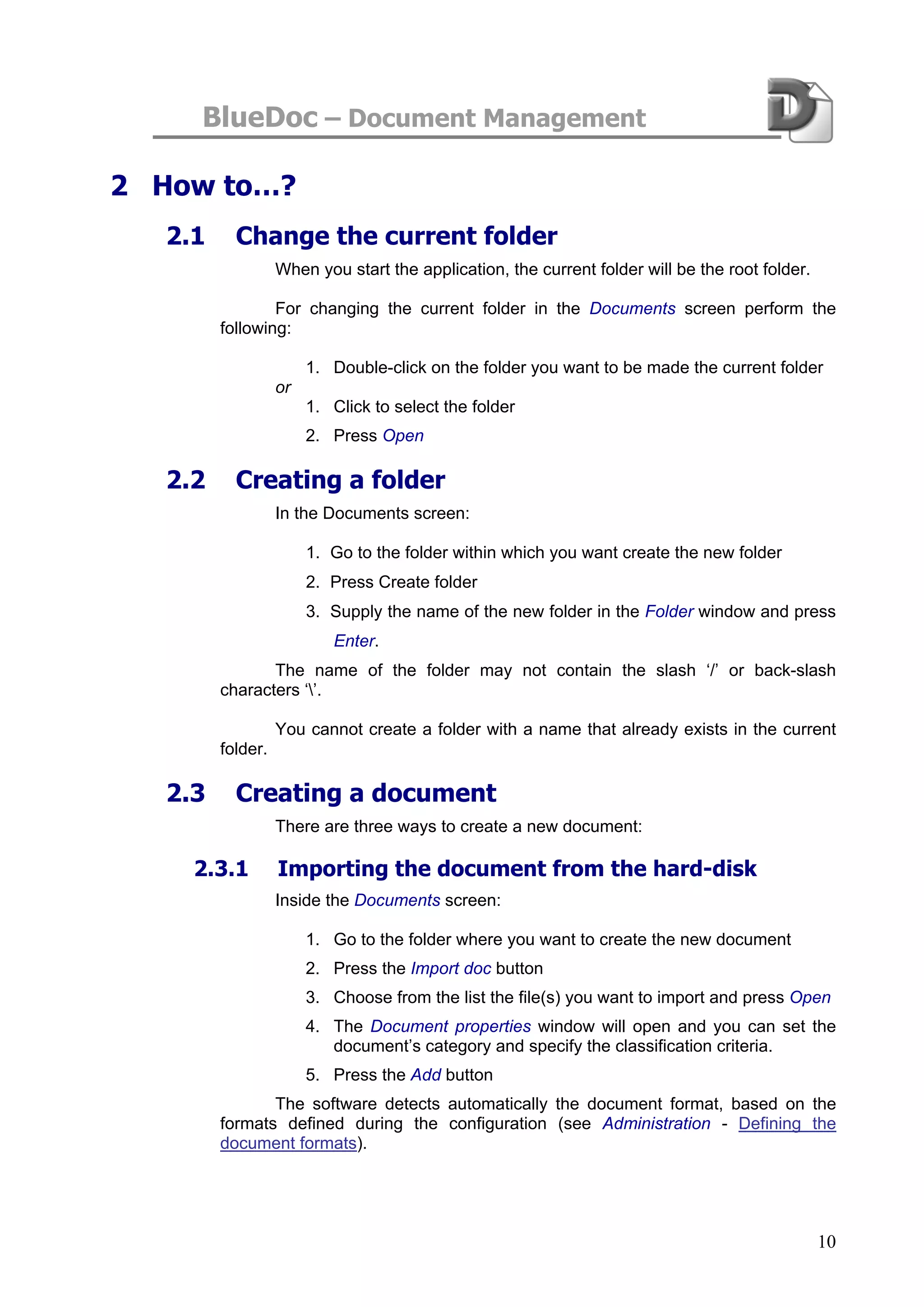 Blue Doc User Manual