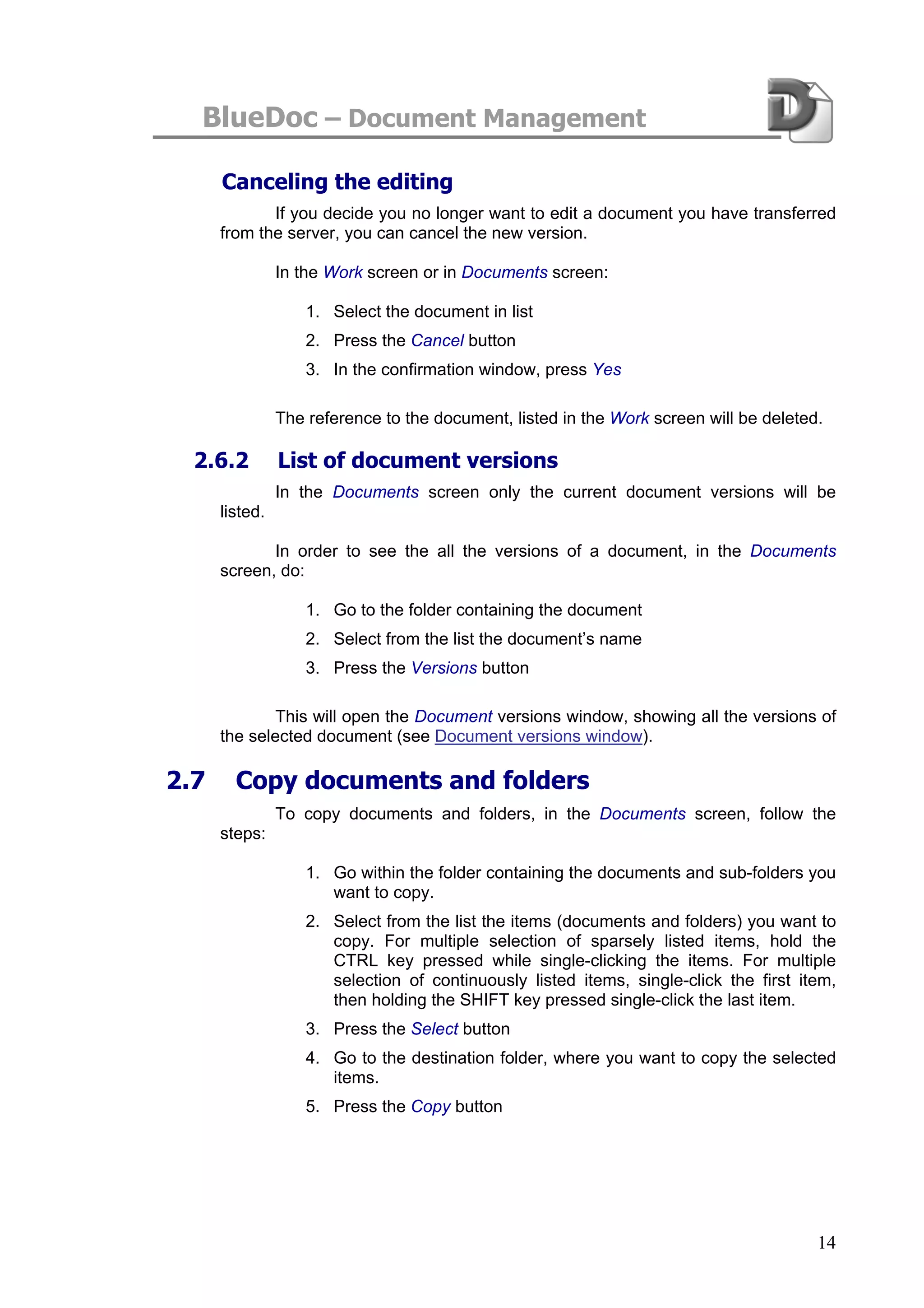 Blue Doc User Manual