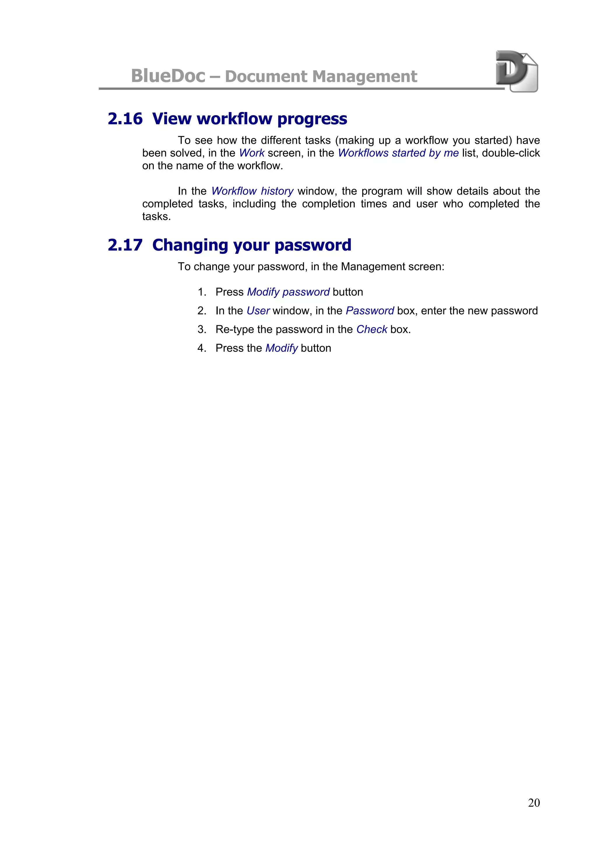 Blue Doc User Manual