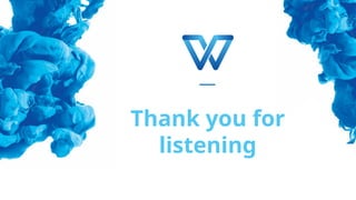 Thank you for
listening
 
