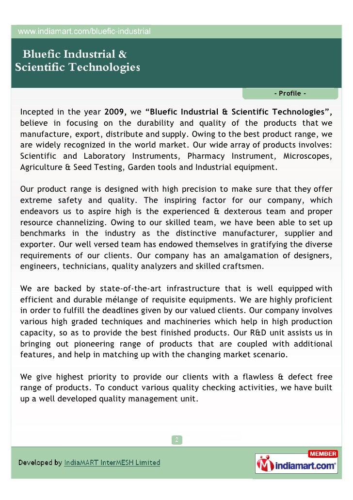 Bluefic Industrial & Scientific Technologies, Ambala, Pharmacy Instrument