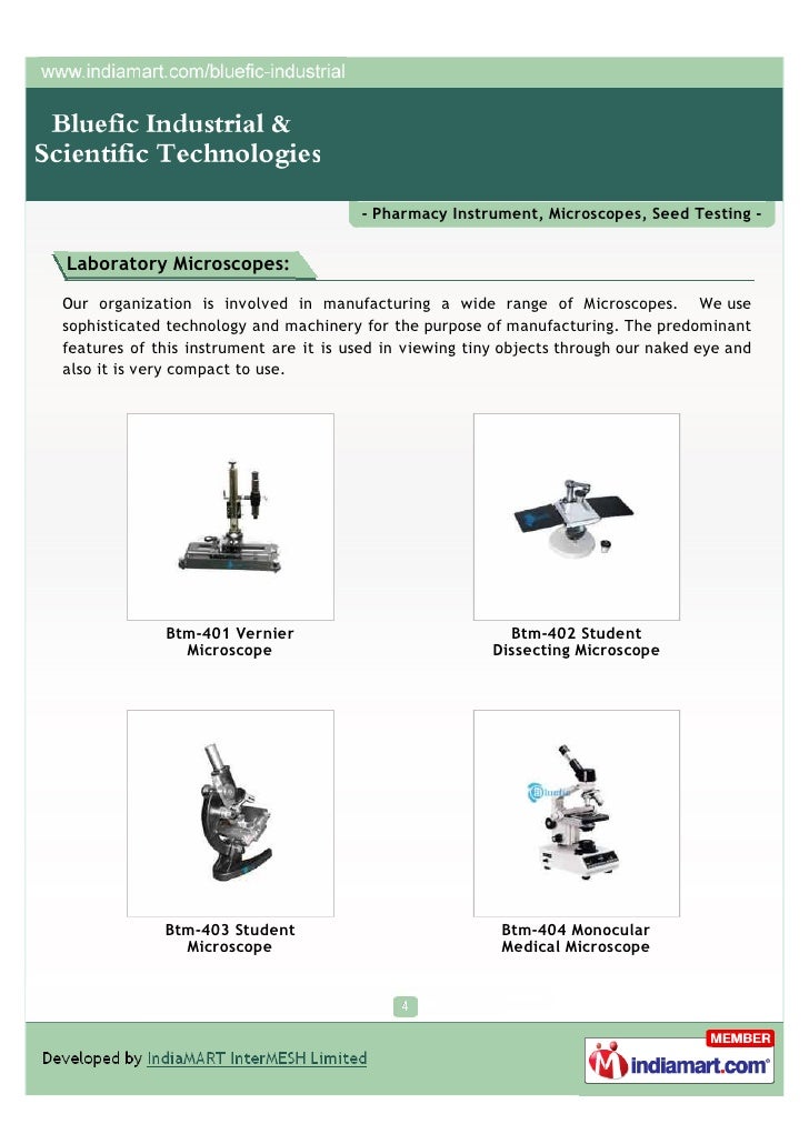 Bluefic Industrial & Scientific Technologies, Ambala, Pharmacy Instrument