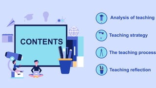 Analysis of teaching
Teaching strategy
The teaching process
Teaching reflection
CONTENTS
 