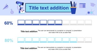 Title text addition
60%
.
80%
The user can demonstrate on a projector or computer, or presentation
and make it film to be ua wider field
Title text addition
The user can demonstrate on a projector or computer, or presentation
and make it film to be ua wider field
Title text addition
 