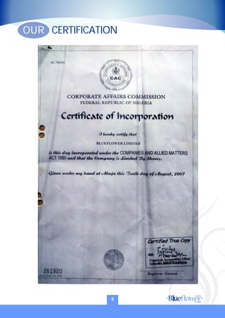5
CERTIFICATIONOUR
 