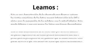 Leamos :
 