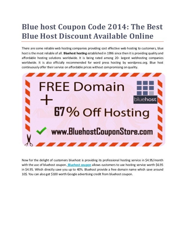 Blue host Coupon Code 2014 The Best Blue Host Discount Available Online