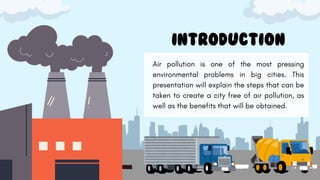 Pollution Introduction.pdf Blue Illustrative City Free of Air Pollution Presentation.pdf