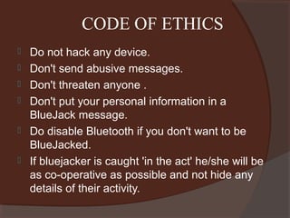 Bluejacking by Niharika Mundra | PPT