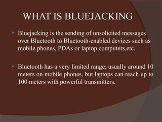 Bluejacking by Niharika Mundra | PPT