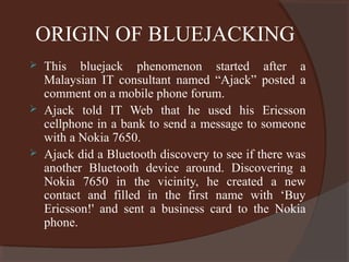 Bluejacking by Niharika Mundra | PPT