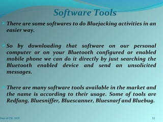 Bluejacking ppt | PPT