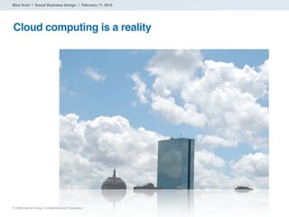Blue Knot | Social Business Design | February 17, 2010




Cloud computing is a reality




® 2009 Dachis Group. Conﬁdenti...