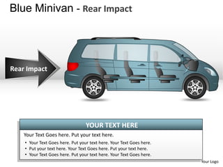 Blue Minivan - Rear Impact




Rear Impact




                                  YOUR TEXT HERE
    Your Text Goes here. Put your text here.
    • Your Text Goes here. Put your text here. Your Text Goes here.
    • Put your text here. Your Text Goes here. Put your text here.
    • Your Text Goes here. Put your text here. Your Text Goes here.
                                                                      Your Logo
 