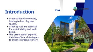 Importance of Green Spaces in Urban Areas | PPTX