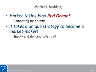 Market-Making <ul><li>Market-taking is so  Red Ocean ! </li></ul><ul><ul><li>Competing for crumbs </li></ul></ul><ul><li>I...