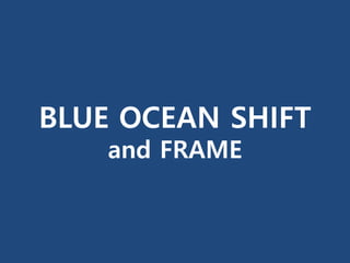 BLUE OCEAN SHIFT
and FRAME
 