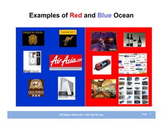 Examples of Red and Blue Ocean




        All Rights Reserved – KB Yip/YS Lieu   Page : 7
 