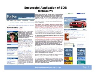 Successful Application of BOS
           Nintendo Wii




       All Rights Reserved – KB Yip/YS Lieu   Page : 78
 