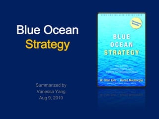 Blue Ocean Strategy Summarized by  Vanessa Yang Aug 9, 2010 