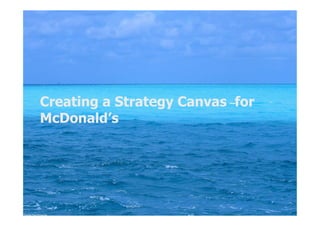 Creating a Strategy Canvas for
McDonald’s
 