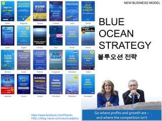 NEW BUSINESS MODEL




                                    BLUE
                                    OCEAN
                                    STRATEGY
                                    블루오션 전략




https://www.facebook.com/Prezi4u                     1
http://blog.naver.com/autocadplus
 