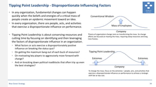 Tipping Point Leadership - Disproportionate Influencing Factors
• In any organization, fundamental changes can happen
quic...