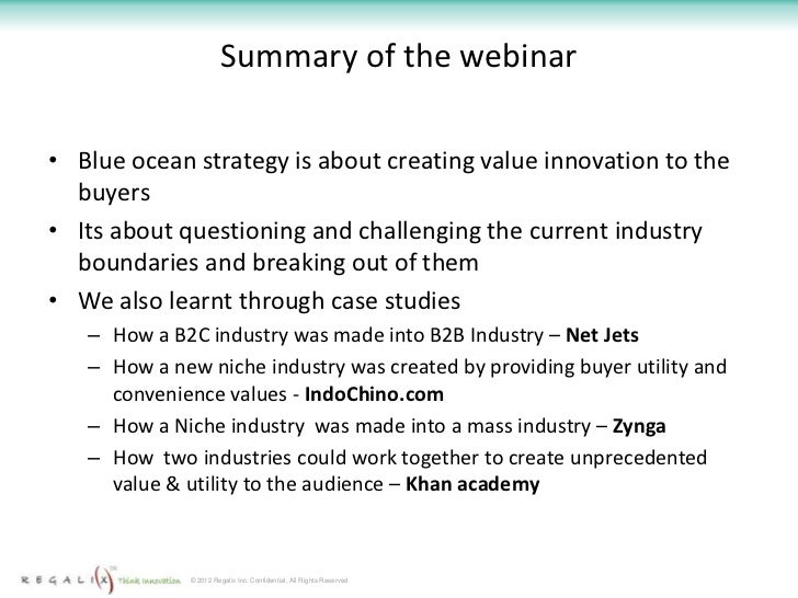 blue ocean strategy summary