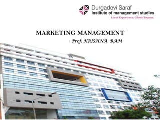 MARKETING MANAGEMENT
         - Prof. KRISHNA RAM
Presented by Aashwin Dubey
 