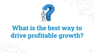What is the best way to
drive profitable growth?
1
 