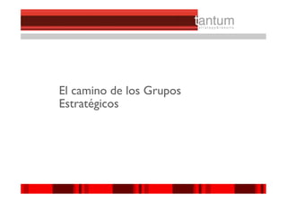 El camino de los Grupos
Estratégicos




                          ©© 2010 tantum ||
                           2010 Symnetics
 