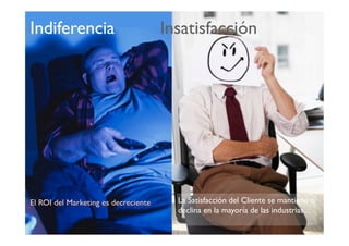 Indiferencia                          Insatisfacción




El ROI del Marketing es decreciente     La Satisfacción del Cliente se mantiene o
                                        declina en la mayoría de las industrias...

                                                                      ©© 2010 tantum ||
                                                                       2010 Symnetics
                                                                      ©© 2010 tantum ||
                                                                       2010 Symnetics
 