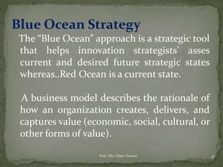 Blue Ocean Strategy
The “Blue Ocean” approach is a strategic tool
that helps innovation strategists’ asses
current and des...