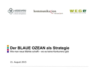 Der BLAUE OZEAN als Strategie
Wie man neue Märkte schafft – wo es keine Konkurrenz gibt
21. August 2015
 