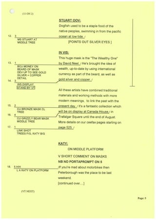 Blue Peter Camera Script