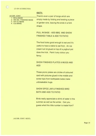 Blue Peter Camera Script