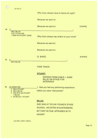 Blue Peter Camera Script