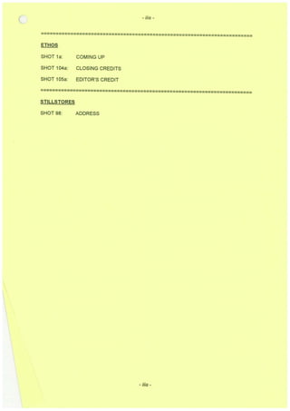 Blue Peter Camera Script