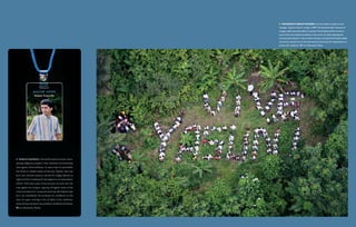   Indigenous group members use their bodies to spell out the
                                                               message “Long live Yasuni” on July 5, 2007. The demonstration was part of
                                                               a larger public awareness effort to protect Yasuni National Park, home to
                                                               some of the most biodiverse habitat in the world. To avoid repeating the
                                                               environmental disaster in the northern Amazon, Ecuadorian President Rafael
                                                               Correa has reached out to the international community for compensation to
                                                               protect the rainforest.      Lou Dematteis, Redux




   Pablo Fajardo is the lead Ecuadorian lawyer repre-
senting indigenous people in their landmark environmental
case against ChevronTexaco. In many ways he personifies
the David vs. Goliath quality of the case. Fajardo, who was
born into extreme poverty, earned his college diploma at
night and then completed his law degree in correspondence
school. With only a year of law practice, he took over the
case against the oil giant, squaring off against some of the
most prominent U.S. corporate attorneys. But Fajardo says
he is not intimidated. He attributes his confidence to the
years he spent working in the oil fields of the rainforest,
where he learned about the problems of pollution firsthand.
  Lou Dematteis, Redux
 
