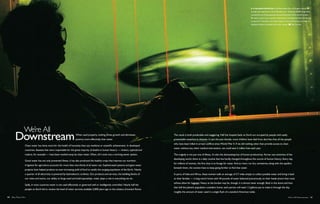   A salmon counter at the Bonneville Dam in Oregon counts fish
                                                                                                                                                                                                                          as they swim upstream in the Columbia river. There are 45,000 large dams
                                                                                                                                                                                                                          around the world that generate almost 25 percent of the world’s power.
                                                                                                                                                                                                                          But dams are far from a perfect alternative to burning fossil fuels for energy
                                                                                                                                                                                                                          production. They have a dramatic impact on the environment and have
                                                                                                                                                                                                                          displaced millions of people from their homes.      Joel Sartore




                                                                     When used properly, nothing drives growth and eliminates              The result is both predictable and staggering. Half the hospital beds on Earth are occupied by people with easily
                                                                     poverty more effectively than water.                                  preventable waterborne diseases. In just the past decade, more children have died from diarrhea than all the people
                                                                                                                                           who have been killed in armed conflicts since World War II. If we did nothing other than provide access to clean
                  Clean water has done more for the health of humanity than any medicine or scientific achievement. In developed
                                                                                                                                           water, without any other medical intervention, we could save 2 million lives each year.
                  countries, diseases that were responsible for the great majority of deaths in human history — cholera, typhoid and
                  malaria, for example — have been washed away by clean water. Often, all it took was a working sewer system.              The tragedy is not just one of illness, it’s also the devastating loss of human productivity. Across vast stretches of the
                                                                                                                                           developing world, there is a daily routine that has hardly changed throughout the course of human history. Every day,
                  Good water has not only prevented illness, it has also produced the healthy crops that improve our nutrition.
                                                                                                                                           for millions of women, the first duty is to forage for water. And as rivers run dry, sometimes along with the aquifers
                  Irrigation for agriculture accounts for more than two-thirds of all water use. Sophisticated systems and giant water
                                                                                                                                           beneath them, the women have to keep going farther to find that water.
                  projects have helped produce an ever-increasing yield of food to satisfy the surging population of the Earth. Nearly
                  a quarter of all electricity is powered by hydroelectric turbines. Our products and services, the building blocks of     In parts of India and Africa, these women walk an average of 3.7 miles simply to collect potable water and bring it back
                  our cities and towns, our ability to forge steel and build spaceships, water plays a role in everything we do.           to their families — a long march home with 44 pounds of water balanced precariously on their heads (more than most
                                                                                                                                           airlines allow for luggage). Heavy as the burden may be, though, it is almost never enough. Back in the slums and huts
                  Sadly, in most countries water is not used effectively or governed well or intelligently controlled. Nearly half the
                                                                                                                                           that half the planet’s population considers home, each person will need 1.3 gallons just to make it through the day,
                  people on Earth fail to receive the level of water services available 2,000 years ago to the citizens of ancient Rome.
                                                                                                                                           roughly the amount of water used in a single flush of a standard American toilet.
90  Blue Planet Run                                                                                                                                                                                                                                                       We're All Downstream  91
 